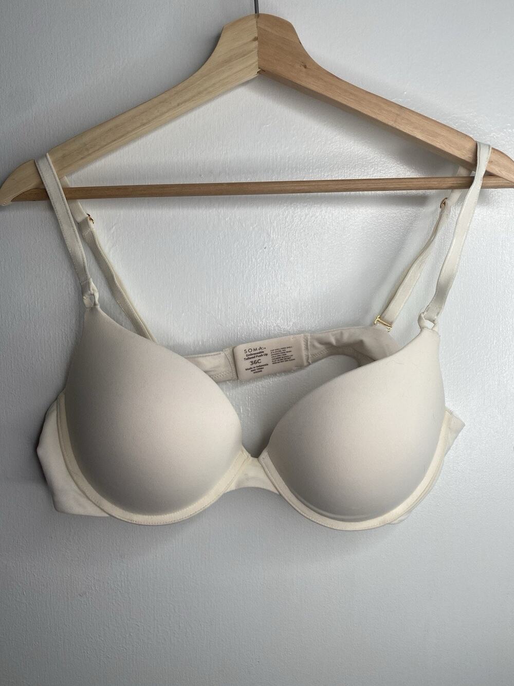 Soma Embraceable Tailored Push-Up Bra 36C Off White